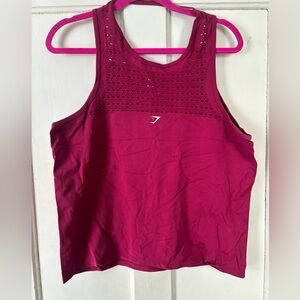 Gymshark Women's Burgundy Athletic Tank Top
